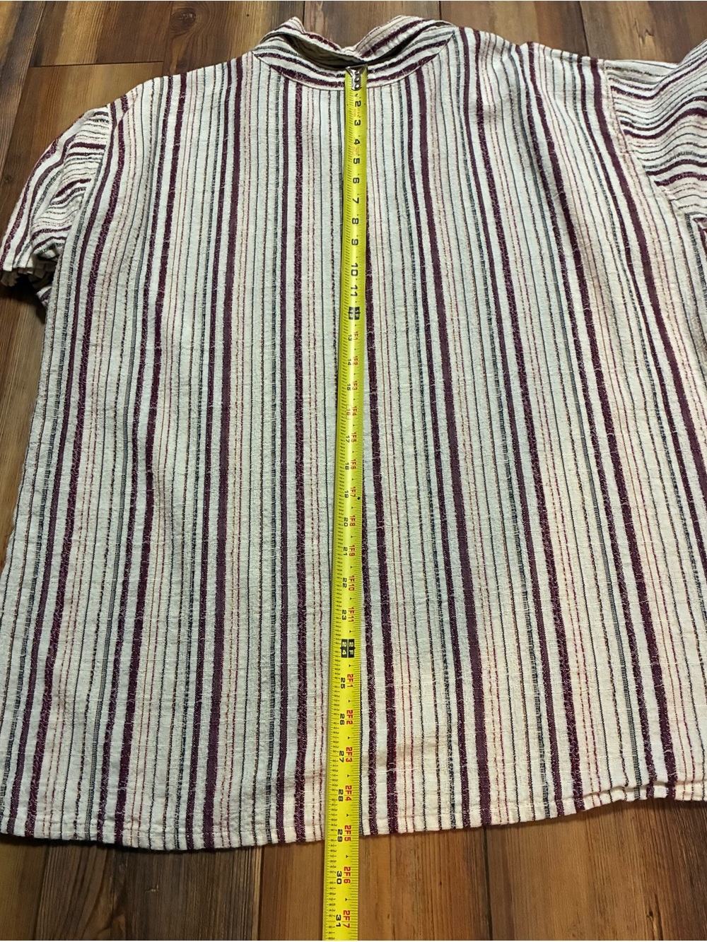 John P Men’s XL Greek Cotton Striped Baja Boho Pullover Shirt - Picture 6 of 12